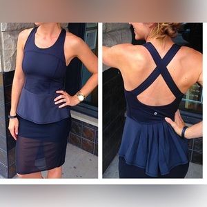 RARE Lululemon Peplum Ruffle Tank Top Size 4